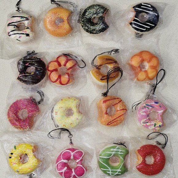 Bitten Dessert Donut Doughnut squishy toy cell phone mobile strap key chain - Picture 1 of 1
